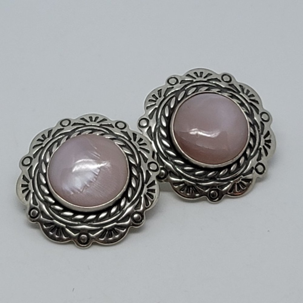 Mother of Pearl & Sterling Earrings by Relios